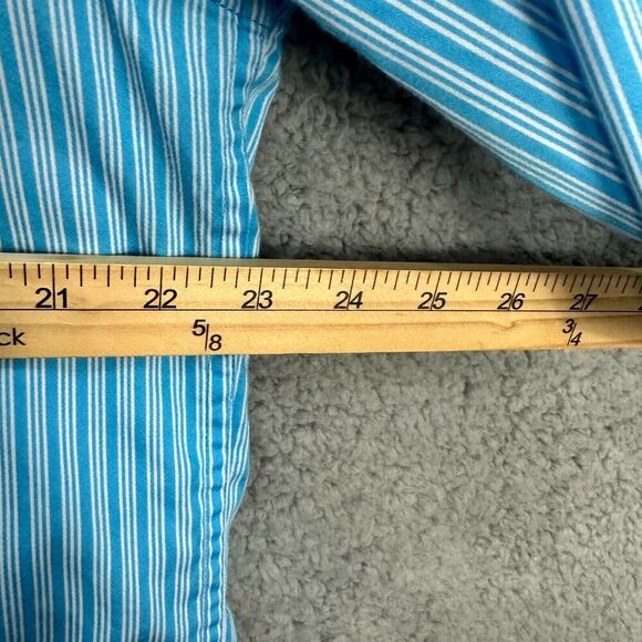 Robert Graham X Collection Blue Striped Long Sleeve Button Down Mens Large - Picture 7 of 10